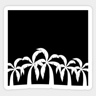 TROPICAL Palm Trees Black Sticker